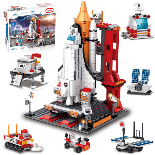 Sitodier Space Exploration Shuttle large model being assembled to spark creativity.