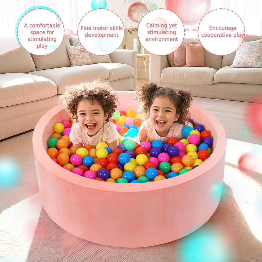SIUUHOVS pink ball pit suitable for indoor and outdoor playtime