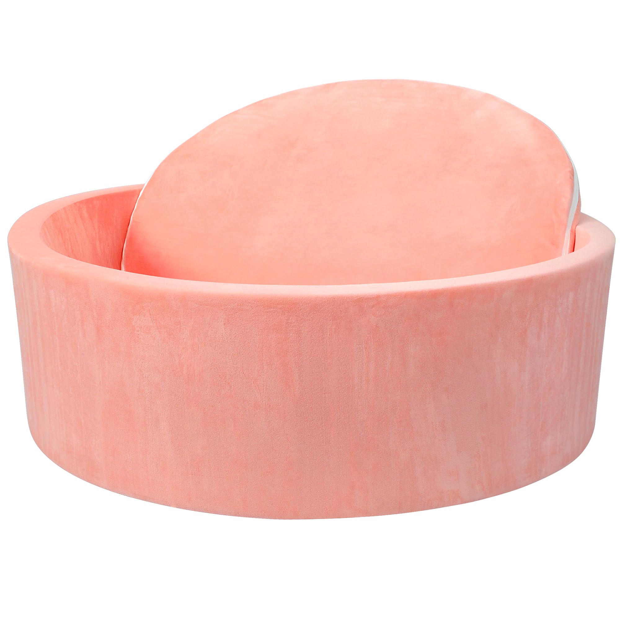 SIUUHOVS pink foam baby ball pit front view for safe indoor play