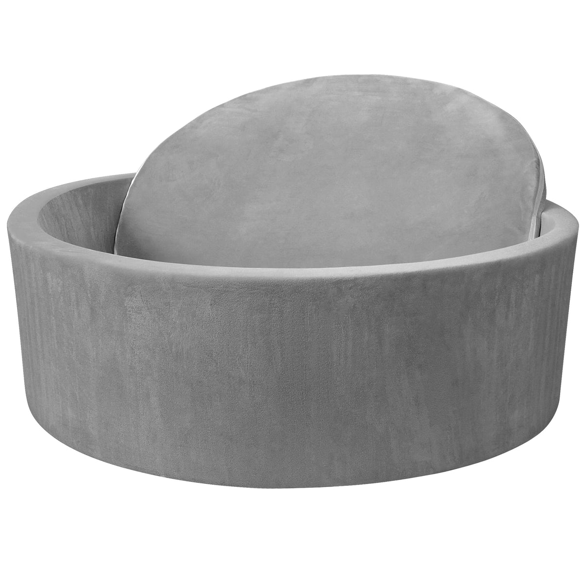 SIUUHOVS foam baby ball pit side view showing sturdy dimensions and entry