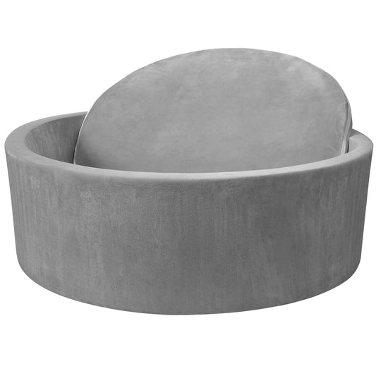 SIUUHOVS foam baby ball pit side view showing sturdy dimensions and entry
