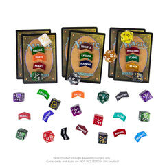 SIXPOINTS colorful token set enhances tabletop clarity and quick reference.