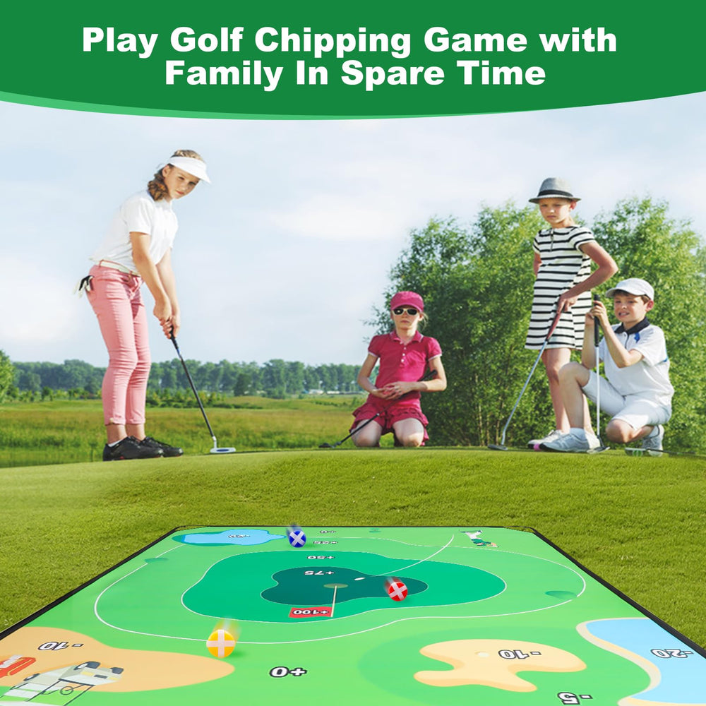 SJEhome Golf Chipping Game indoor setup with quick assembly.