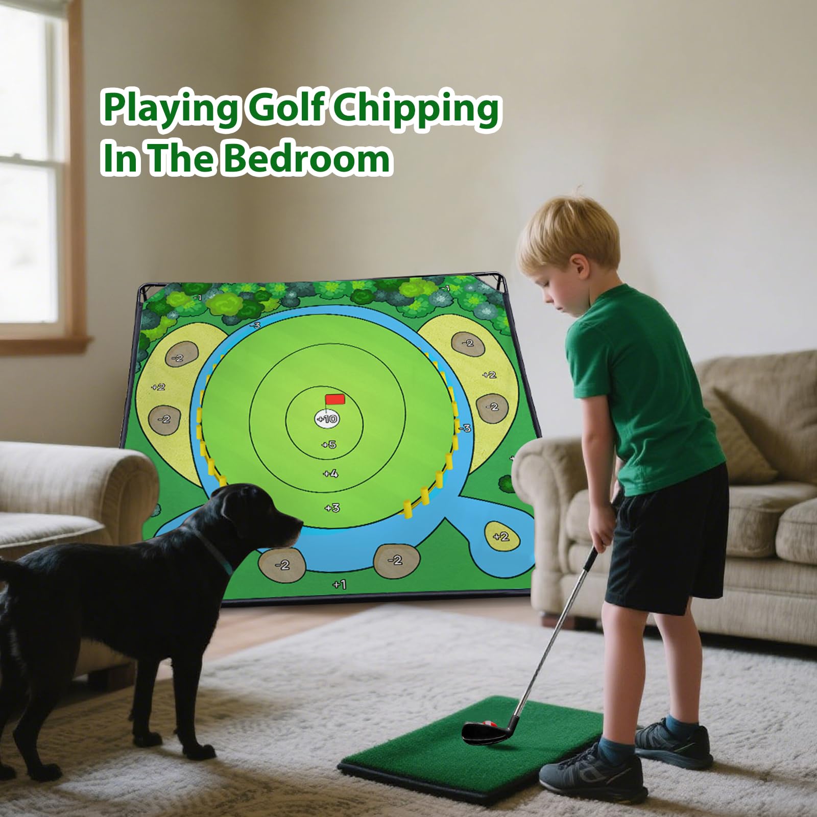 SJEhome golf chipping game outdoor use in backyard or park for versatile training.