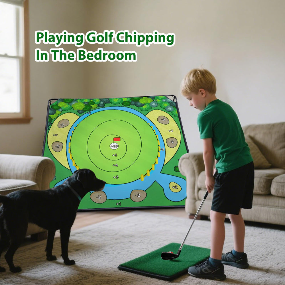 SJEhome golf chipping game outdoor use in backyard or park for versatile training.