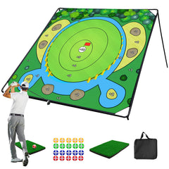 SJEhome golf chipping game setup for easy at-home practice and quick training.