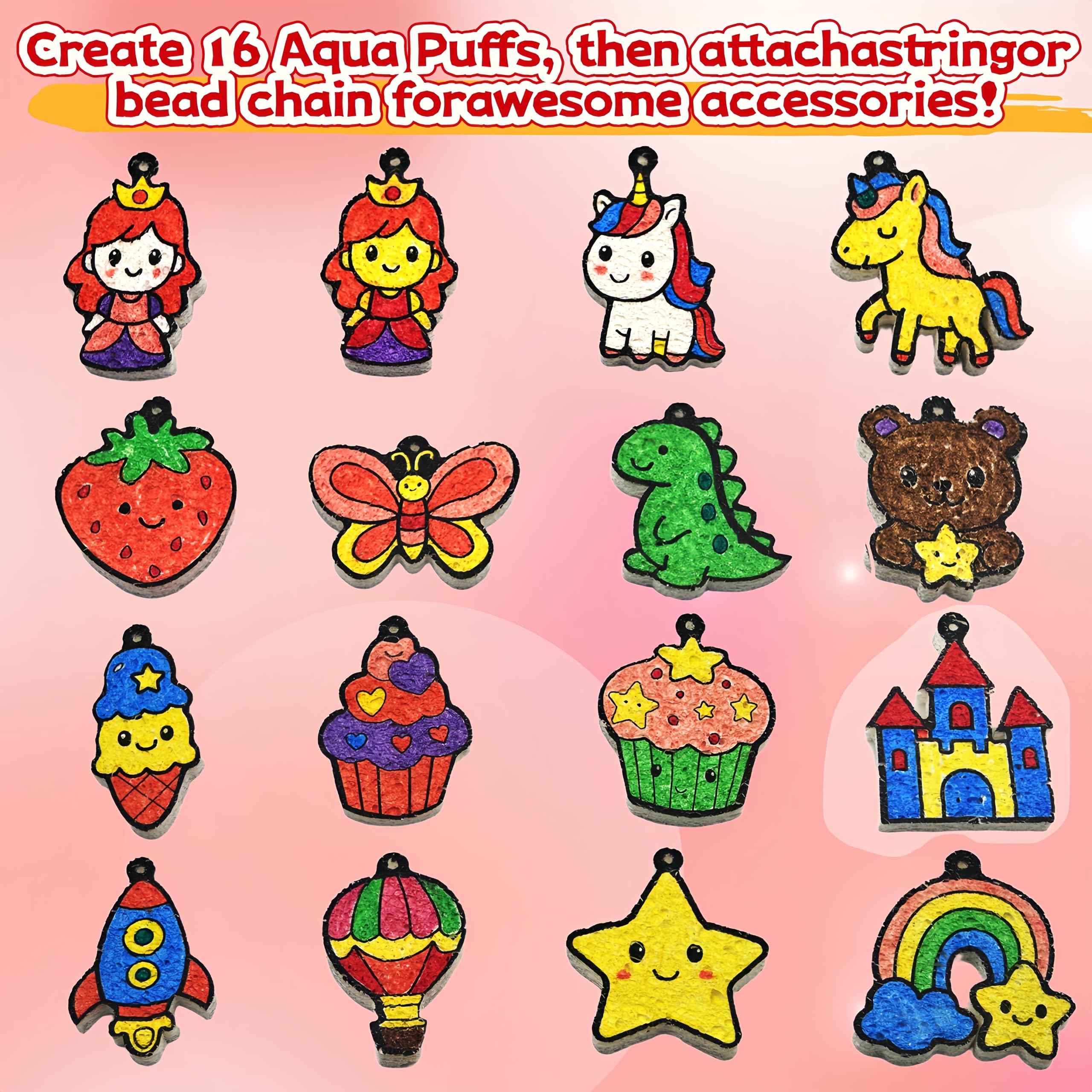 SJHSJH Aqua Puffs charms for backpack displays
