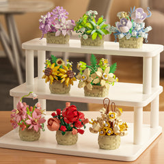 SJIADA flower blocks gardenia: vibrant brick plant for shelves