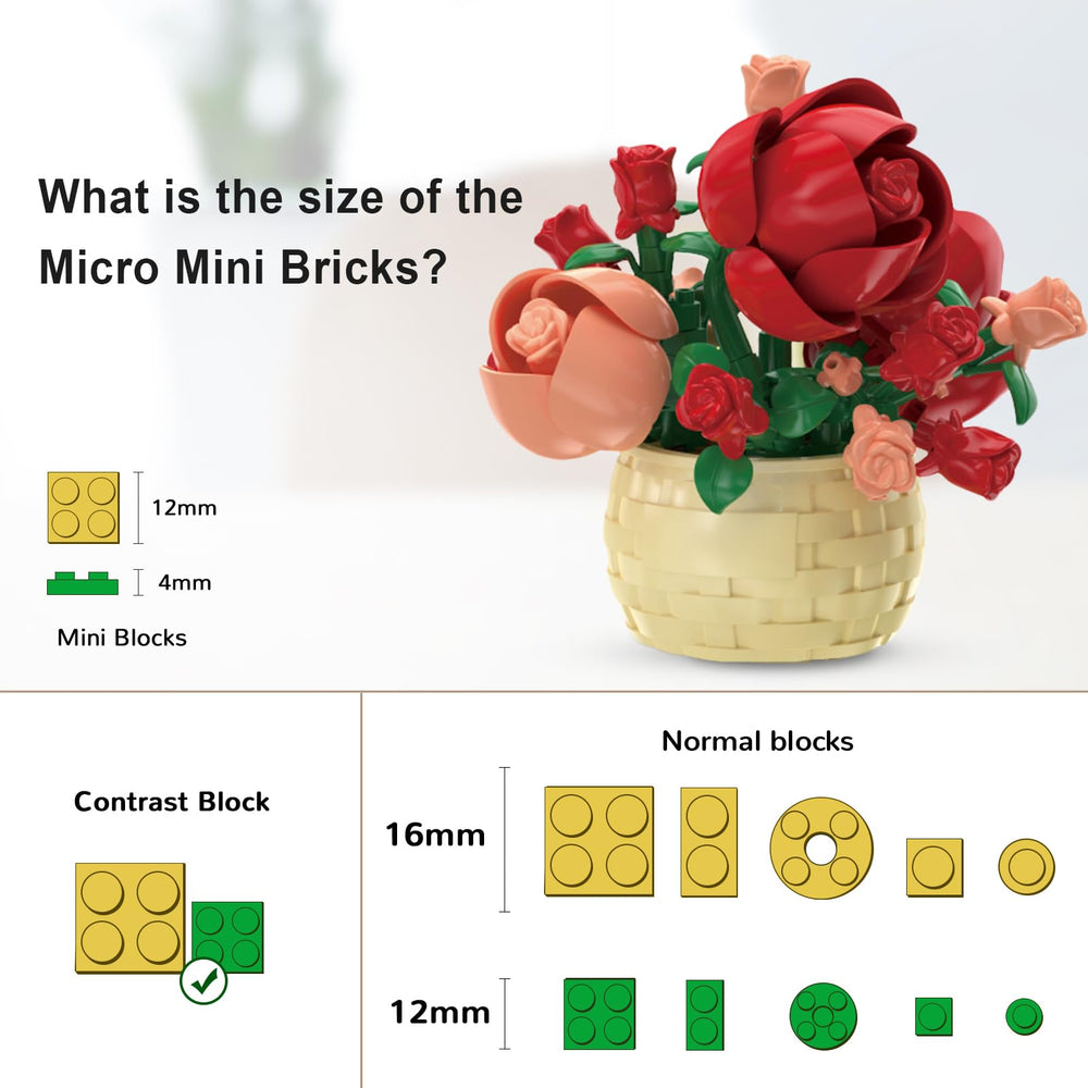 SJIADA flower blocks violet: compact decor for cozy corners