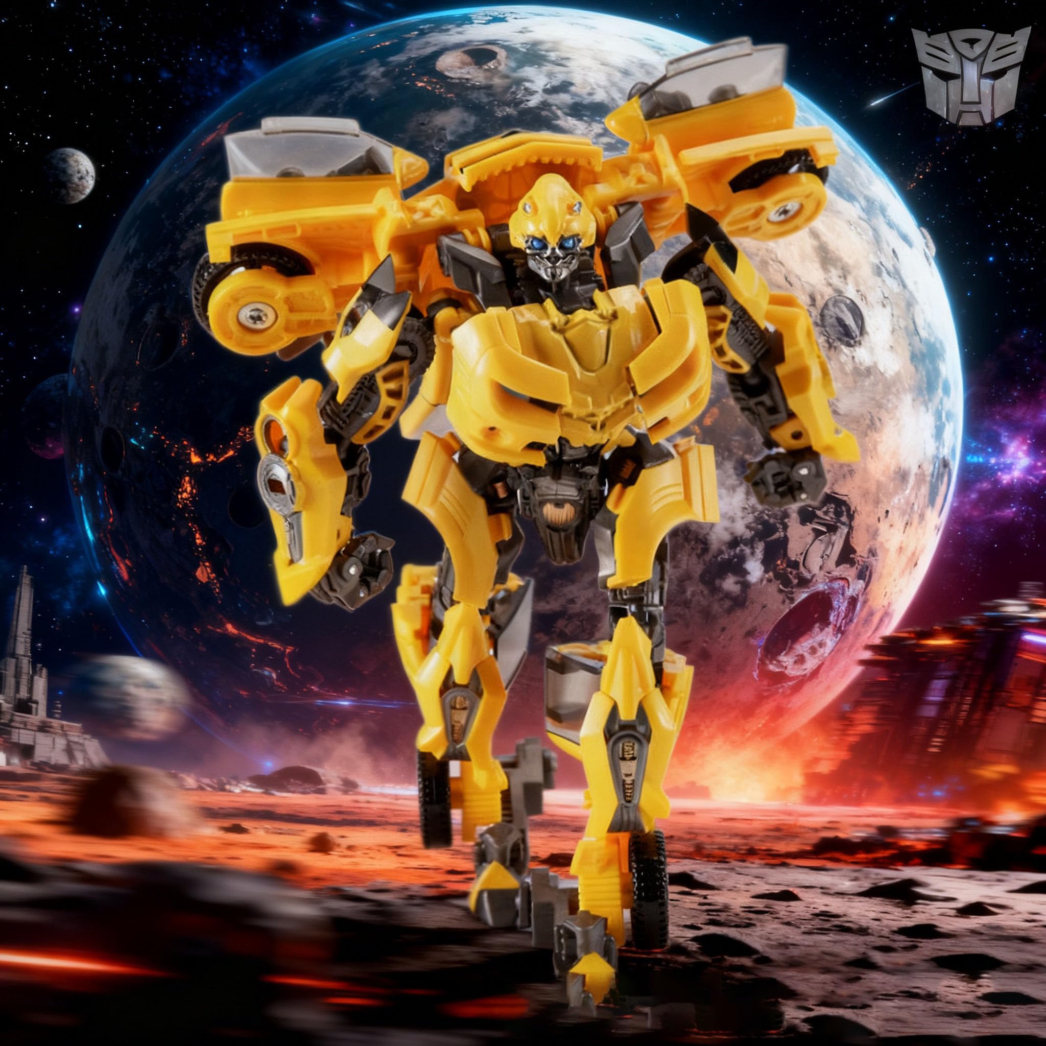 SkateIN Deformation Autobots on desk as stylish decor.