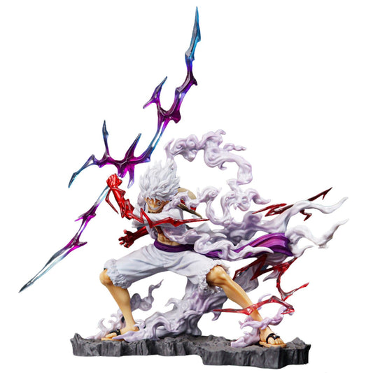 SkateIN Luffy Gear 5 figure 11-inch front view for display and collection.