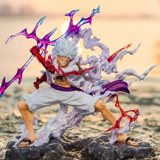 SkateIN Luffy Gear 5 figure dynamic pose ready for play and posing.