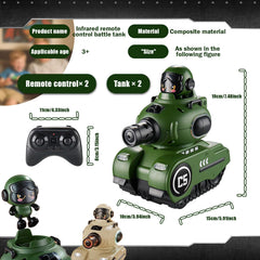 SKEKECIE RC Battle Tank 2.4GHz remote enables smooth multiplayer.