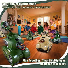 SKEKECIE RC Battle Tank top view highlights control layout.