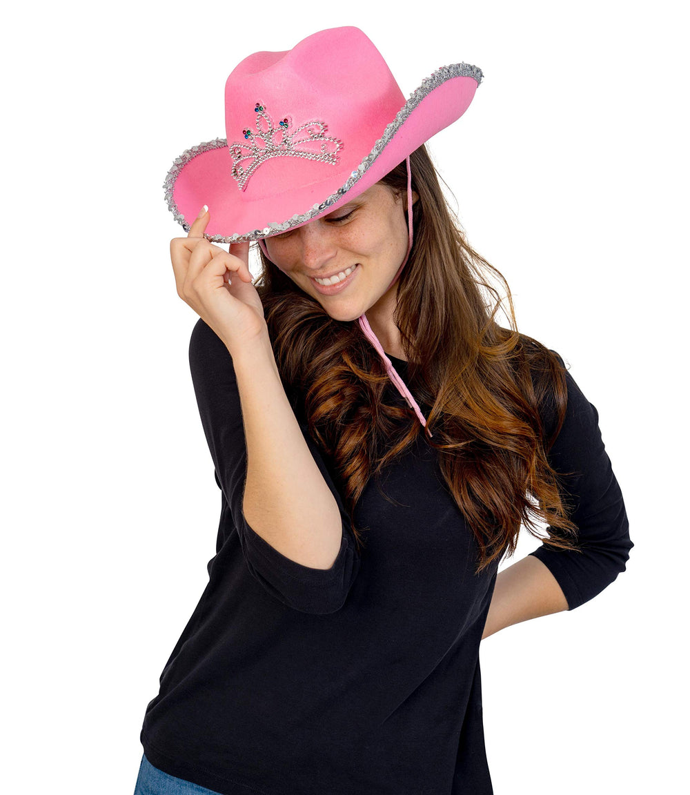Skeleteen pink cowgirl costume accessory offers versatile dress-up for parties and classrooms.