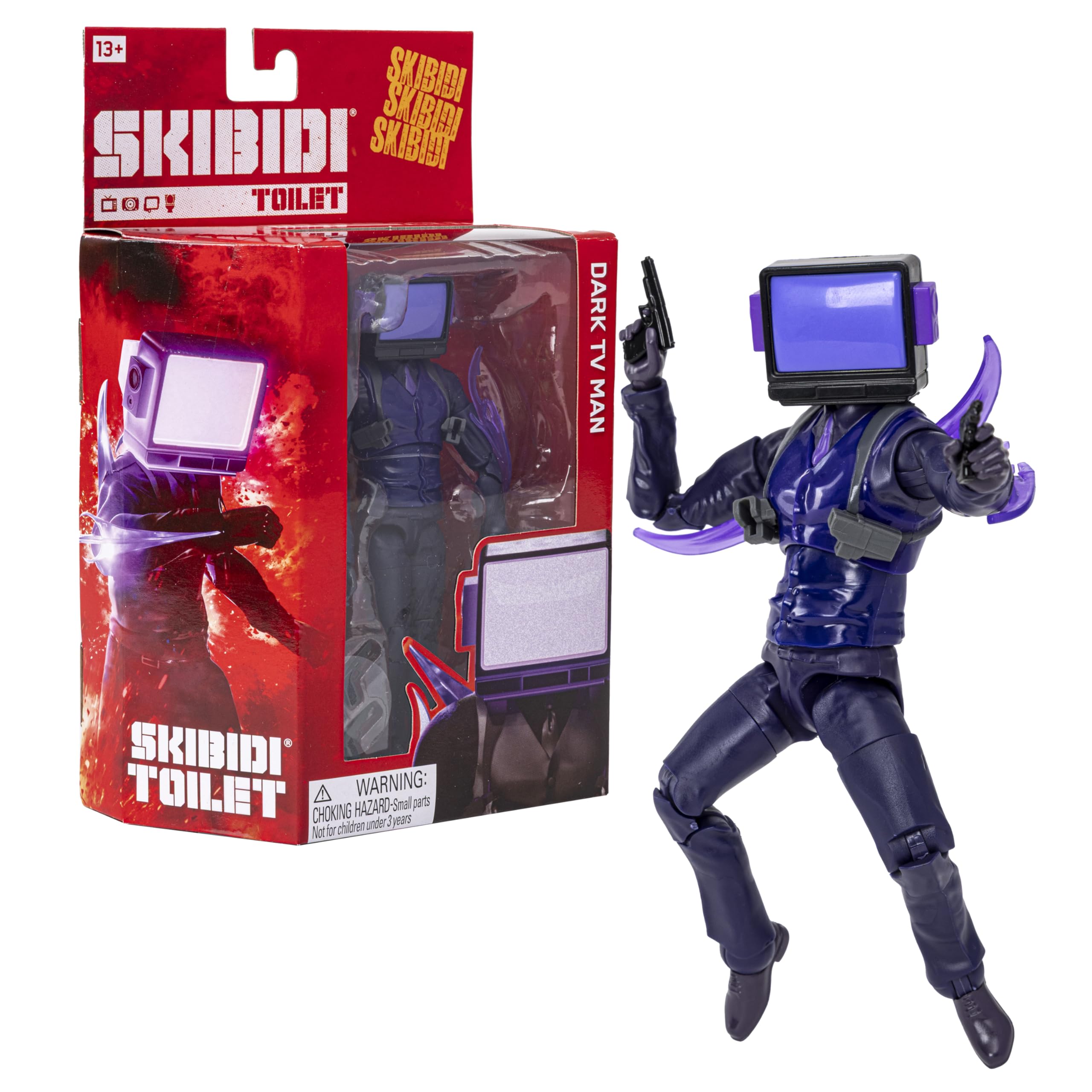 Skibidi Toilet Dark TV Man figure for display and play