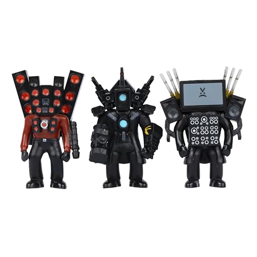 Skibidi Toilet Titan 3 Pack detailed models highlight sculpt quality.
