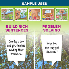 SkillEase ten stories and fifty cards organized for easy storytelling.