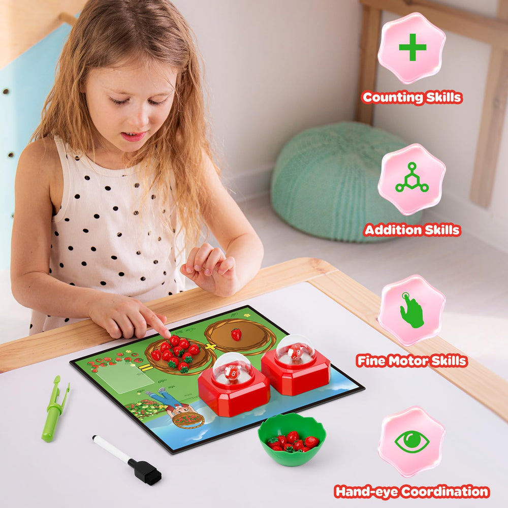SkilLify addition activity using dice poppers to build early math skills