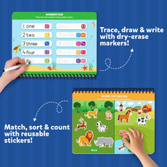 Skillmatics alphabet and numbers theme page supports early literacy and numeracy