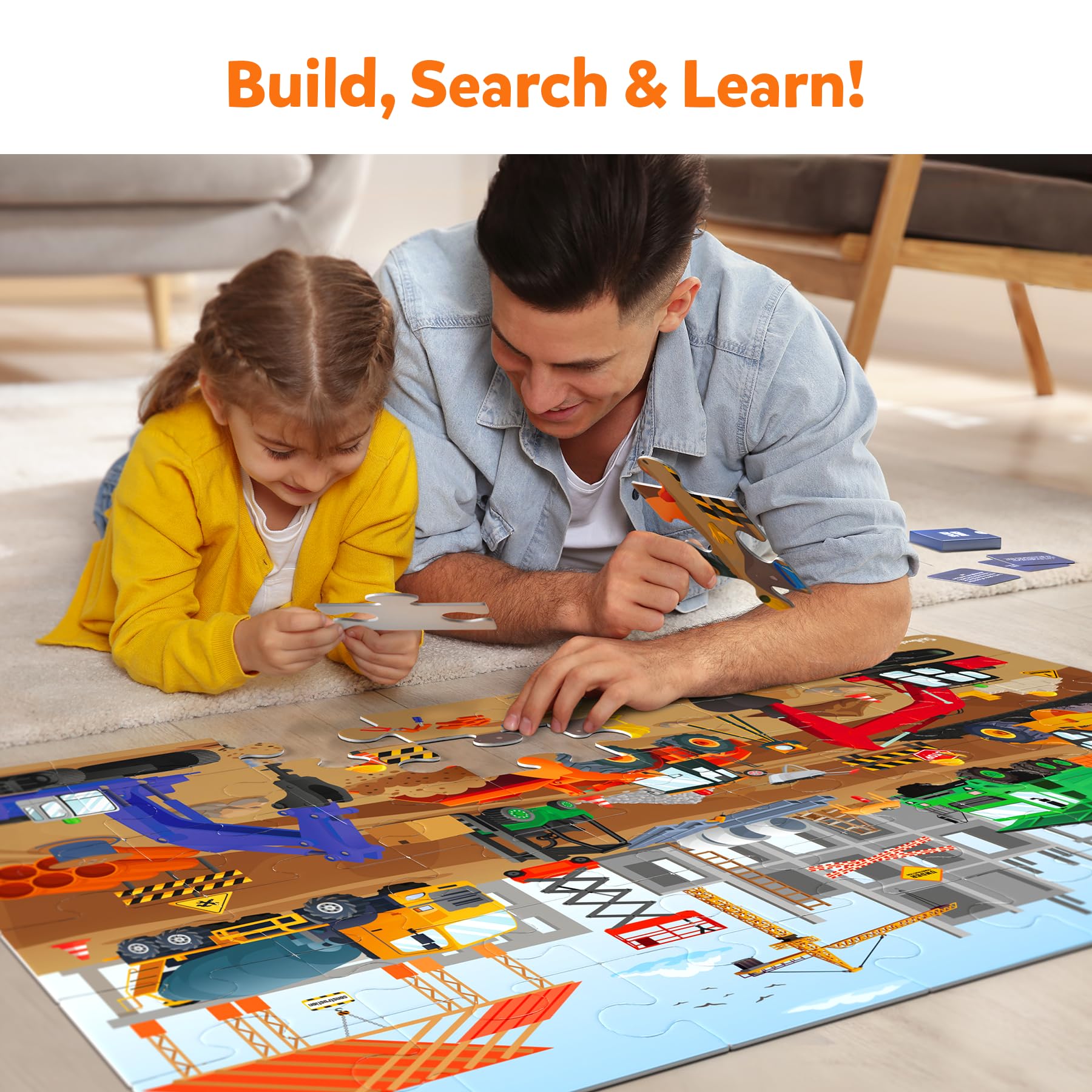 Skillmatics bright colorful pieces spark curiosity about construction site roles.