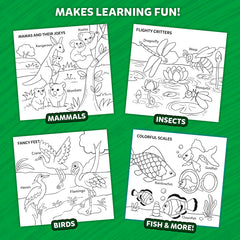 Skillmatics coloring book shows diverse animal illustrations for learning