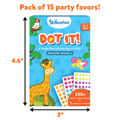 Bright animal sticker sheets from Skillmatics Dot It for kids' art sessions.