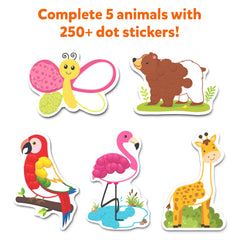 Kids peel-and-stick animal stickers for creative decorating with Skillmatics Dot It.