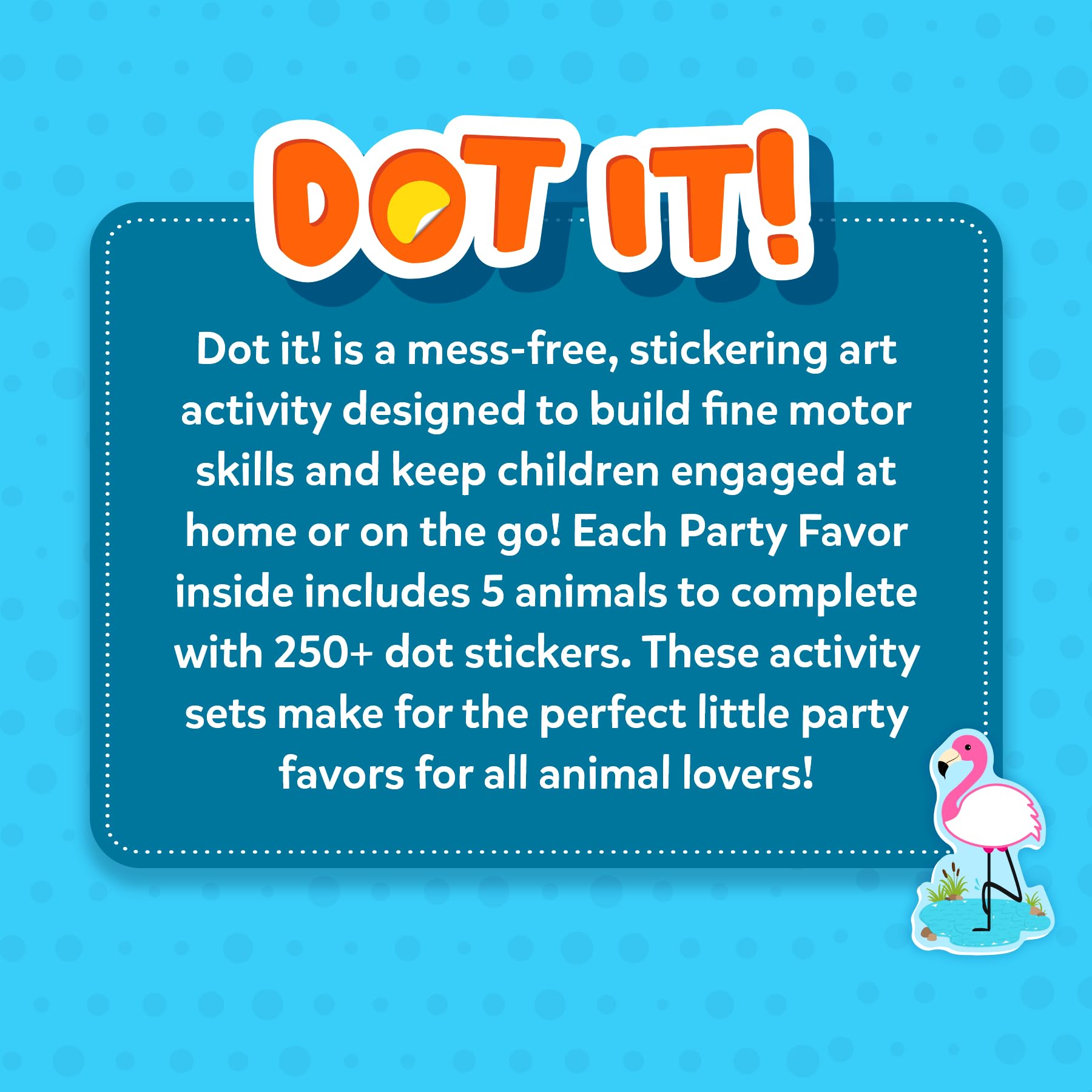 Skillmatics Dot It set supports fine motor skills during sticker art time.