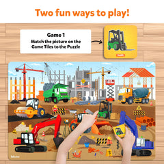 Skillmatics double-sided game tiles enable two fun search and find activities.