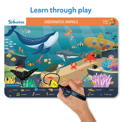 Duster cloth keeps Skillmatics mats clean for repeated practice