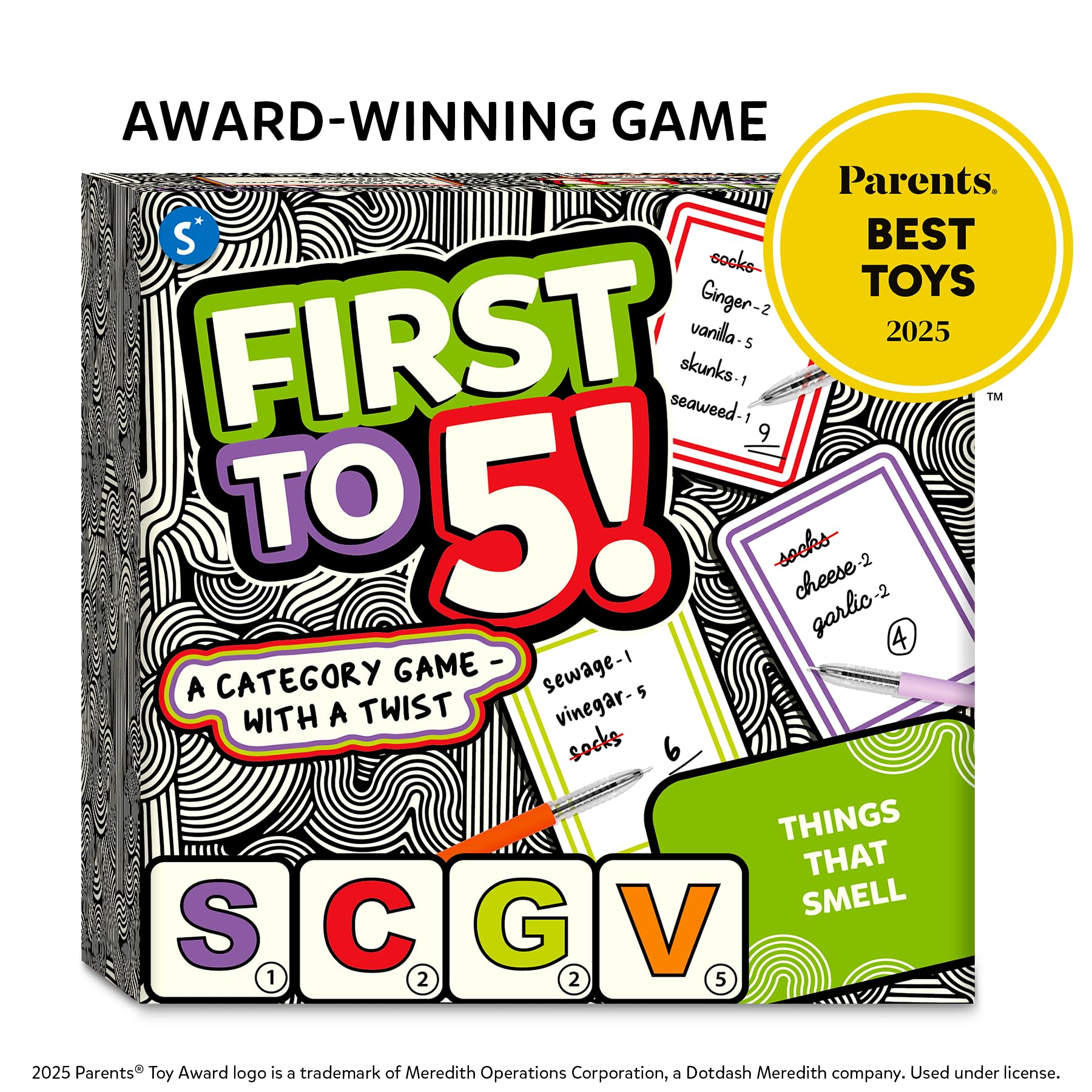 Skillmatics First to 5 letter cards and wild card enable strategic word play.