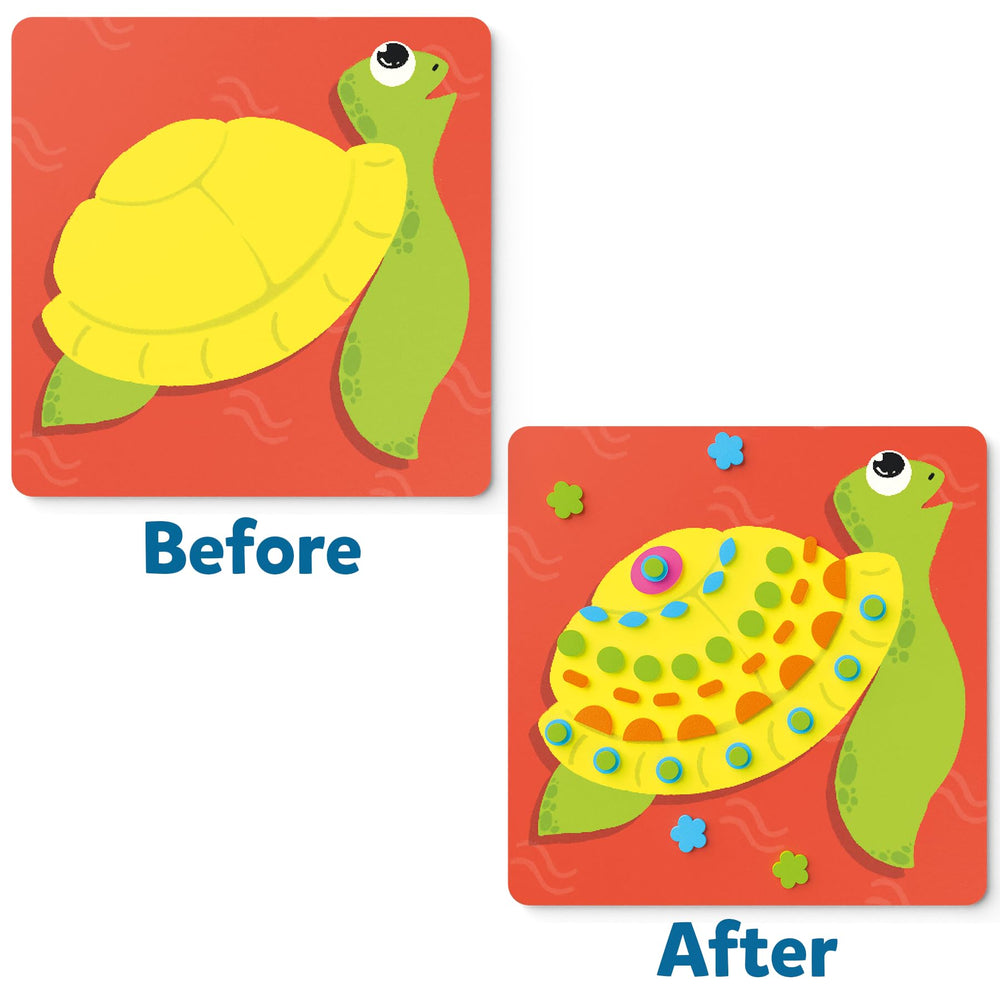 Skillmatics Foam Sticker Art otter board delivers compact, travel-friendly art fun