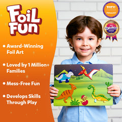 Foil sheets sparkle on Skillmatics Foil Fun Dinosaurs set
