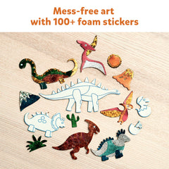No-mess design of Skillmatics Foil Fun Dinosaurs keeps crafts tidy