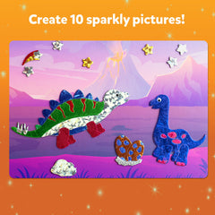 Picture canvases in Skillmatics Foil Fun Dinosaurs kit ready to design