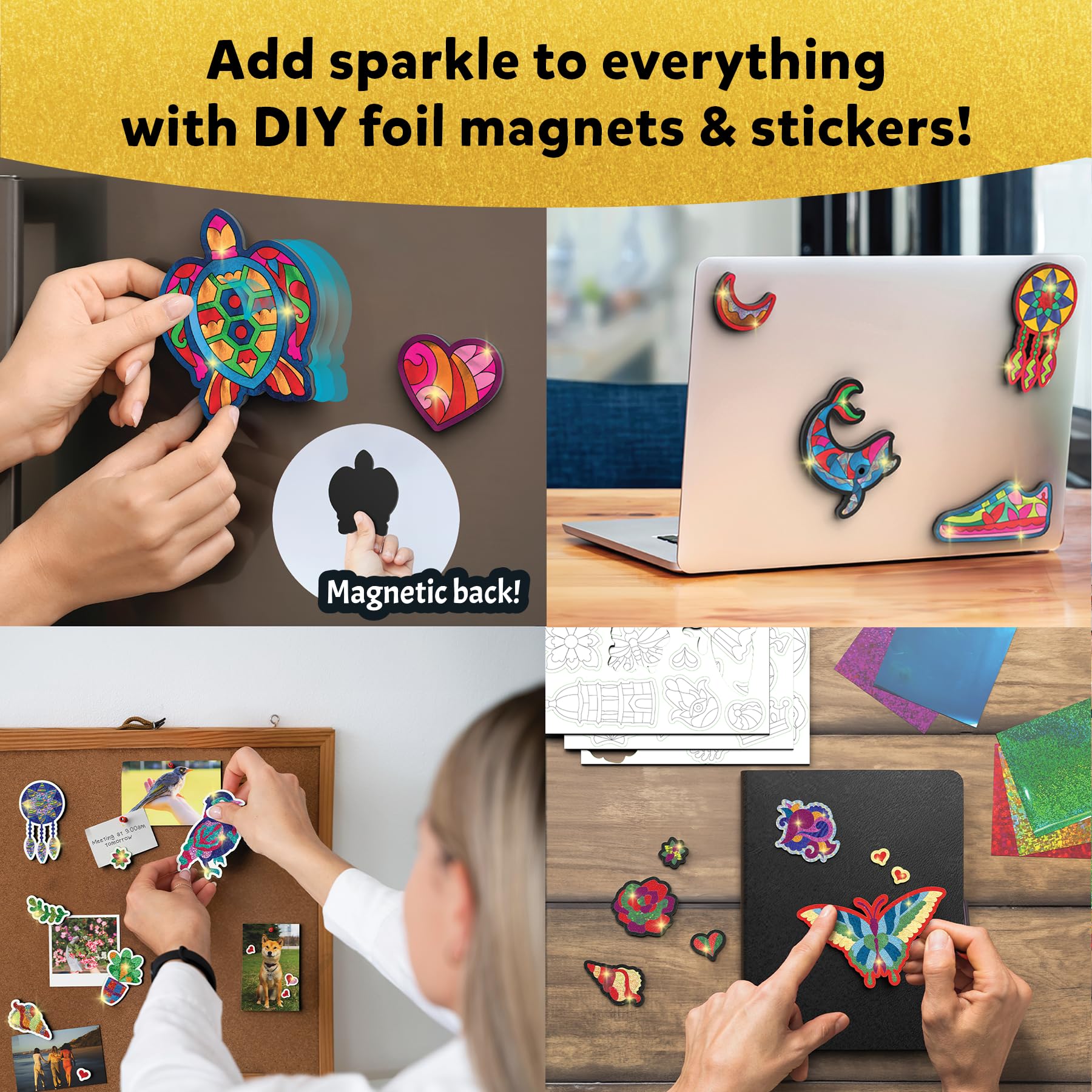 Skillmatics Foil Fun foam stickers sparkle on DIY crafts