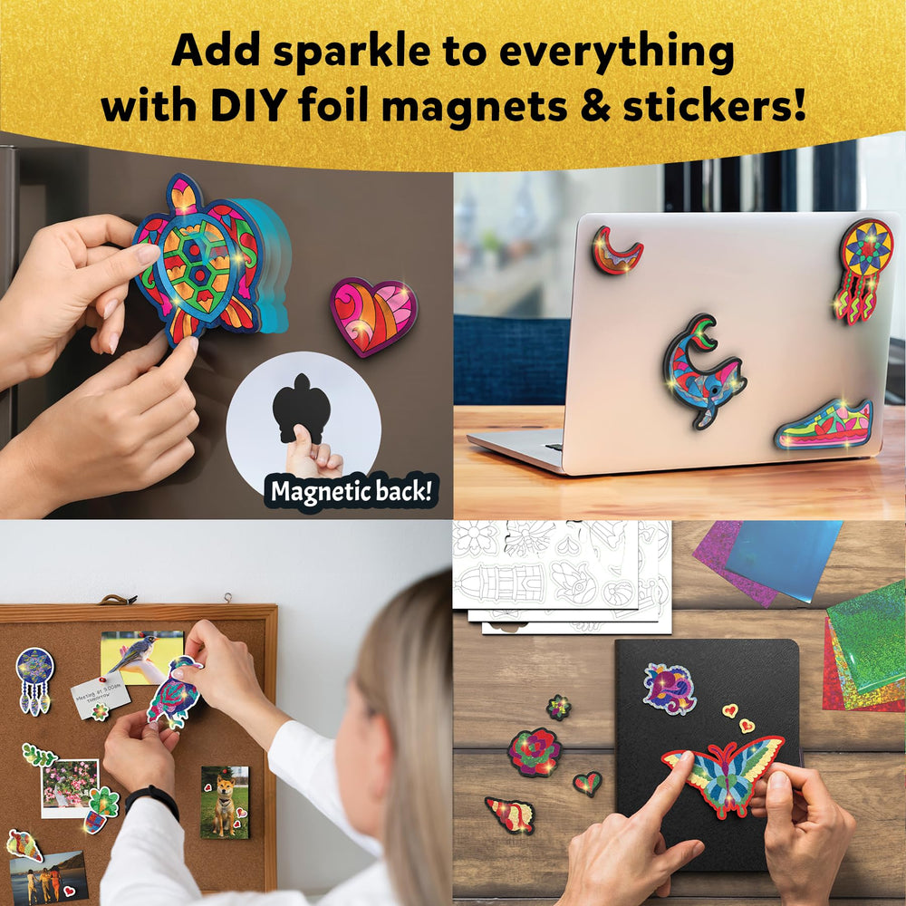 Skillmatics Foil Fun foam stickers sparkle on DIY crafts