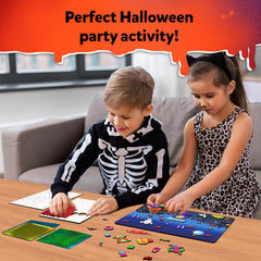 Googly eyes from Skillmatics Foil Fun Halloween add character