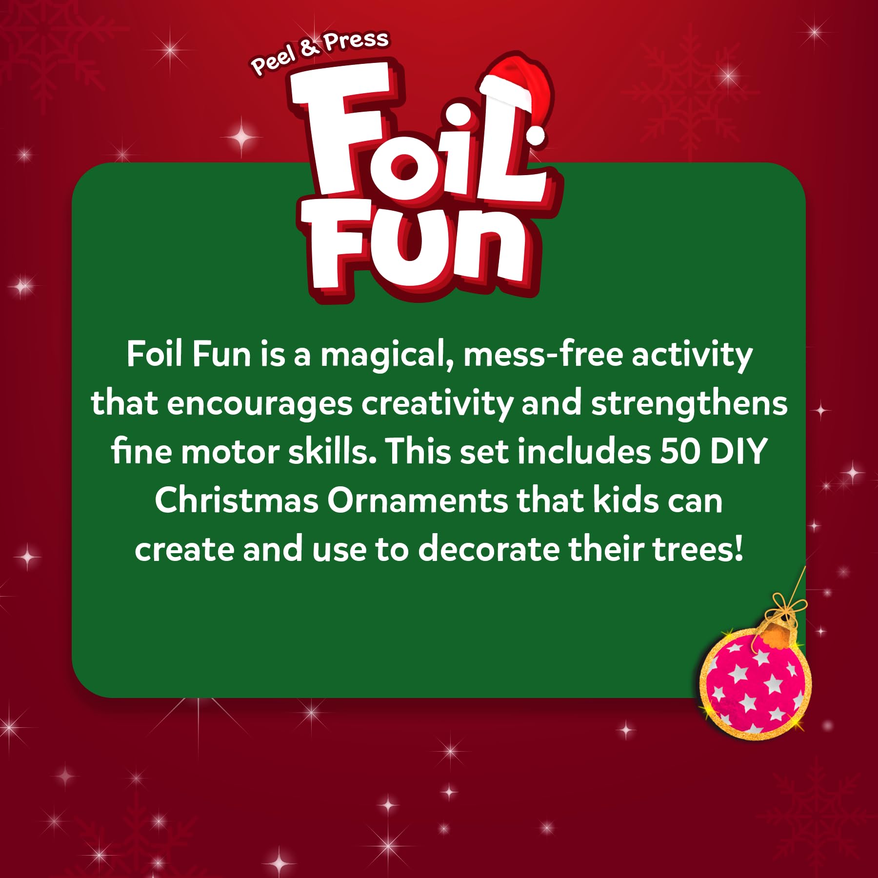 Skillmatics Foil Fun party activity for family-friendly holiday fun.