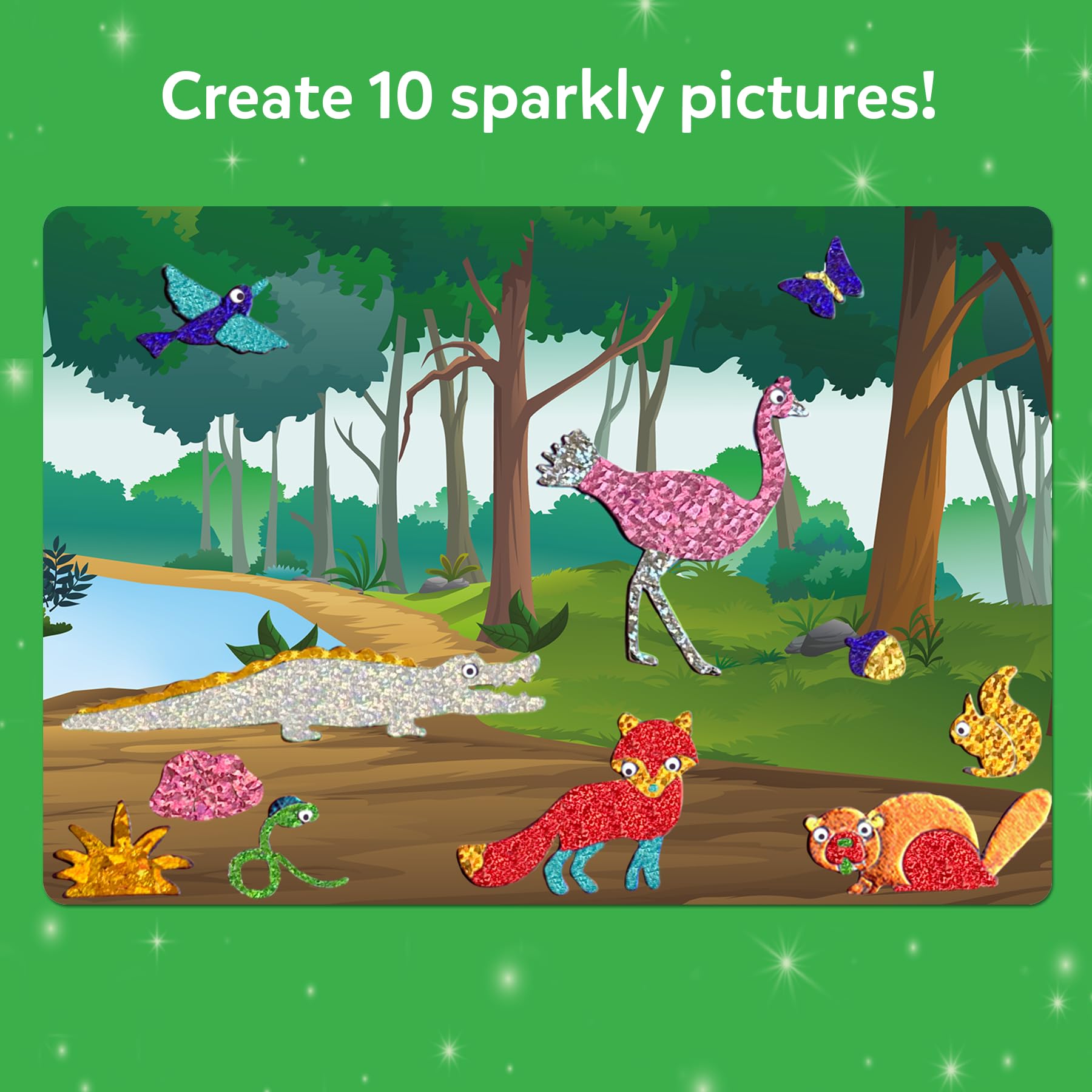 Skillmatics Foil Fun sticker pack: diverse foam stickers fuel creative layer-building