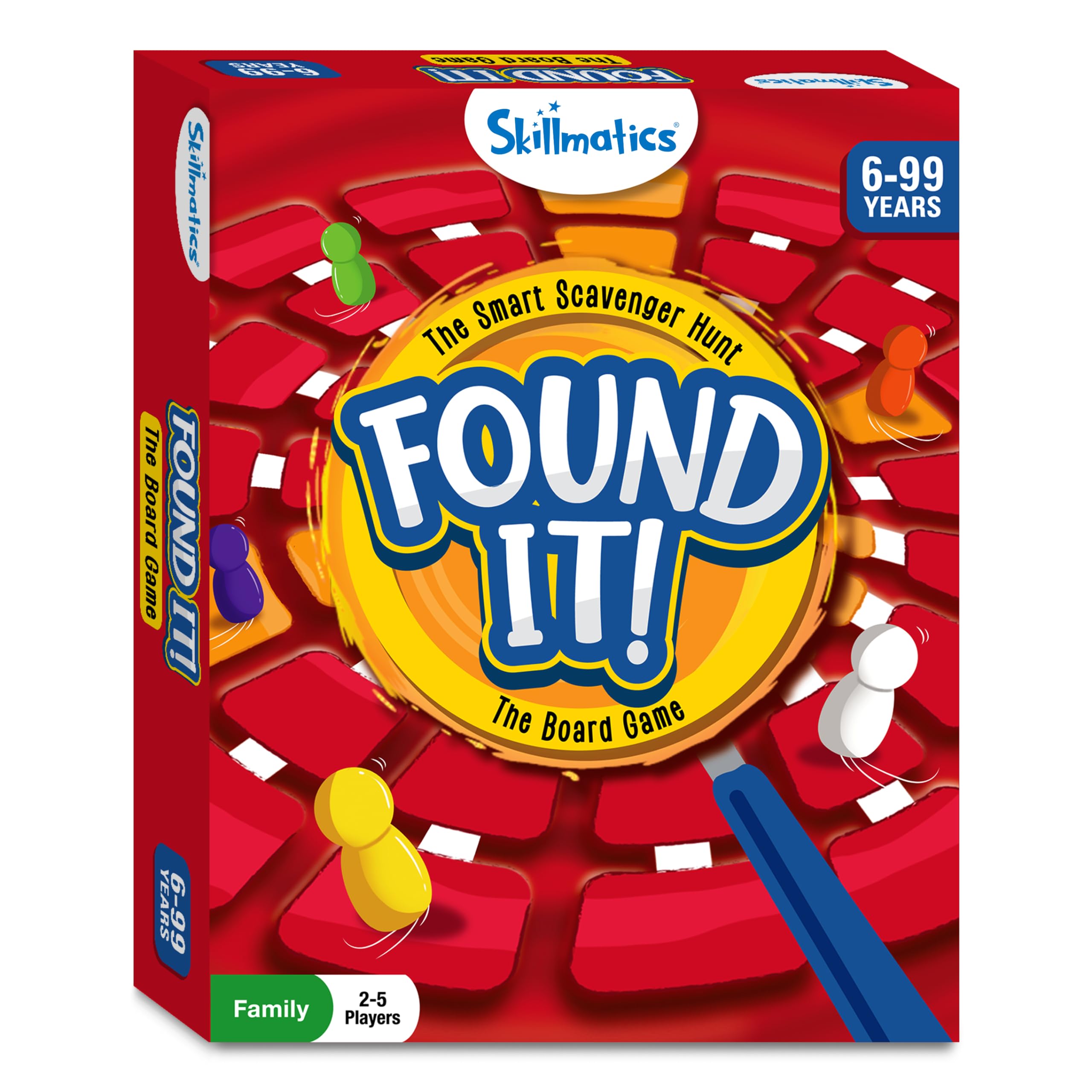 Skillmatics Found It! family game night shows kids and adults enjoying together.