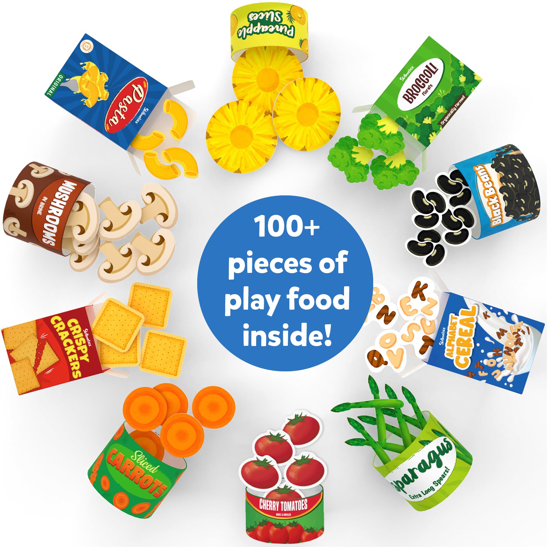 Skillmatics Grocery Set black beans encourage counting and meal-planning pretend games