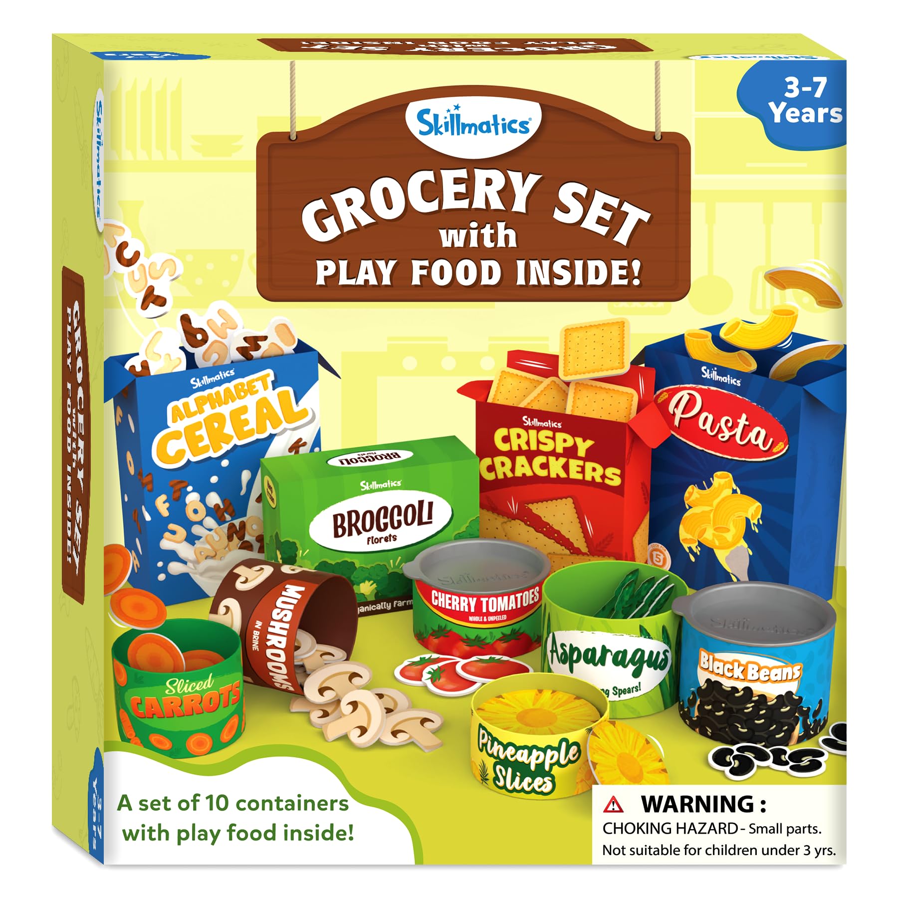 Skillmatics Grocery Set pasta and pineapple slices fuel creative kitchen storytelling