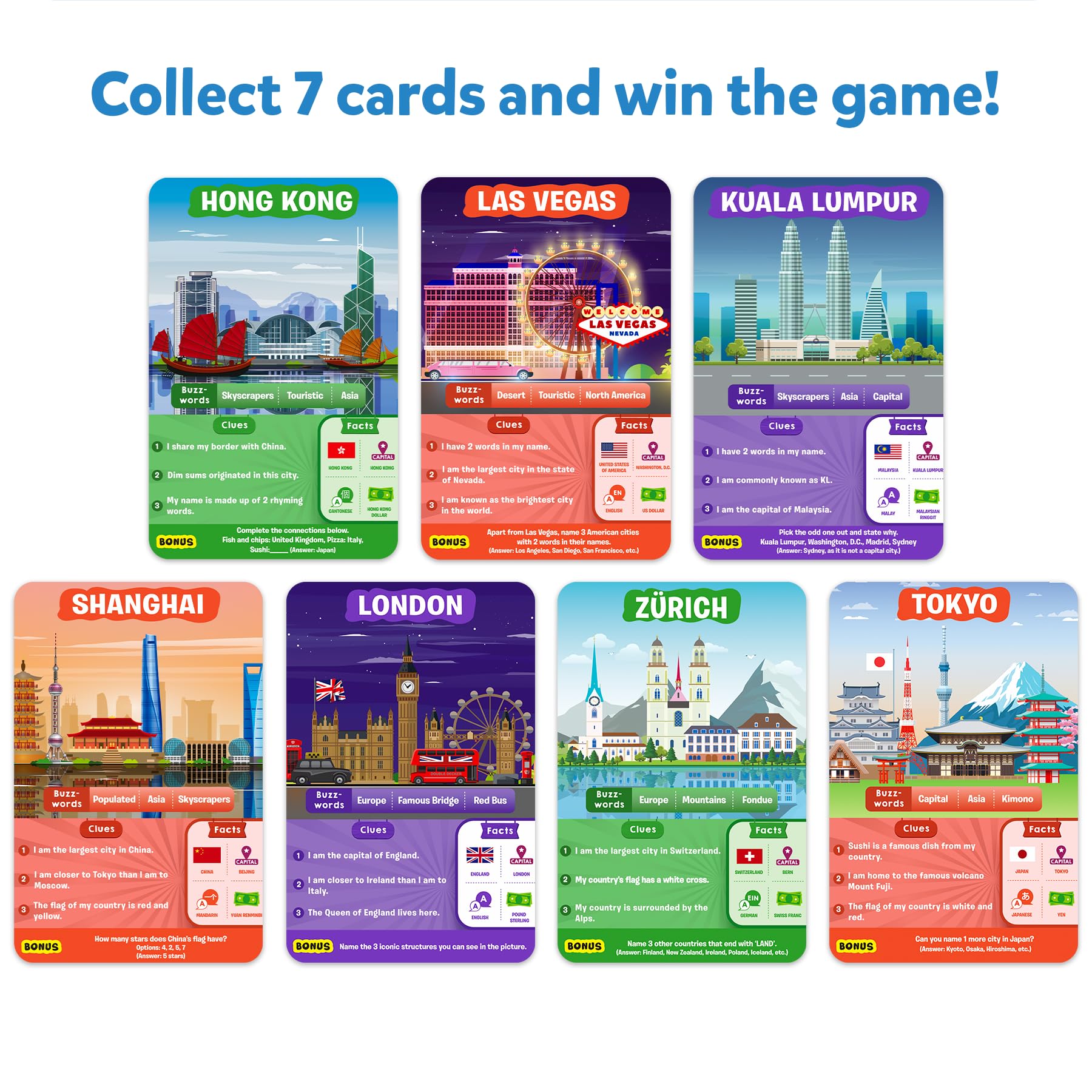 Skillmatics Guess in 10 Cities supports 2 to 6 players for family-friendly competition.