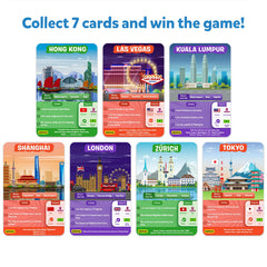 Skillmatics Guess in 10 Cities supports 2 to 6 players for family-friendly competition.