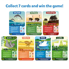 Skillmatics Guess in 10 Animals Megapack travel box keeps cards organized on trips.