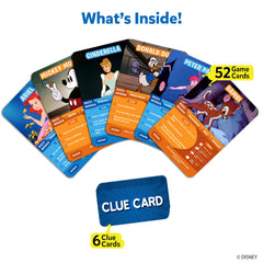 Skillmatics Guess in 10 Disney clue cards add strategic twists.