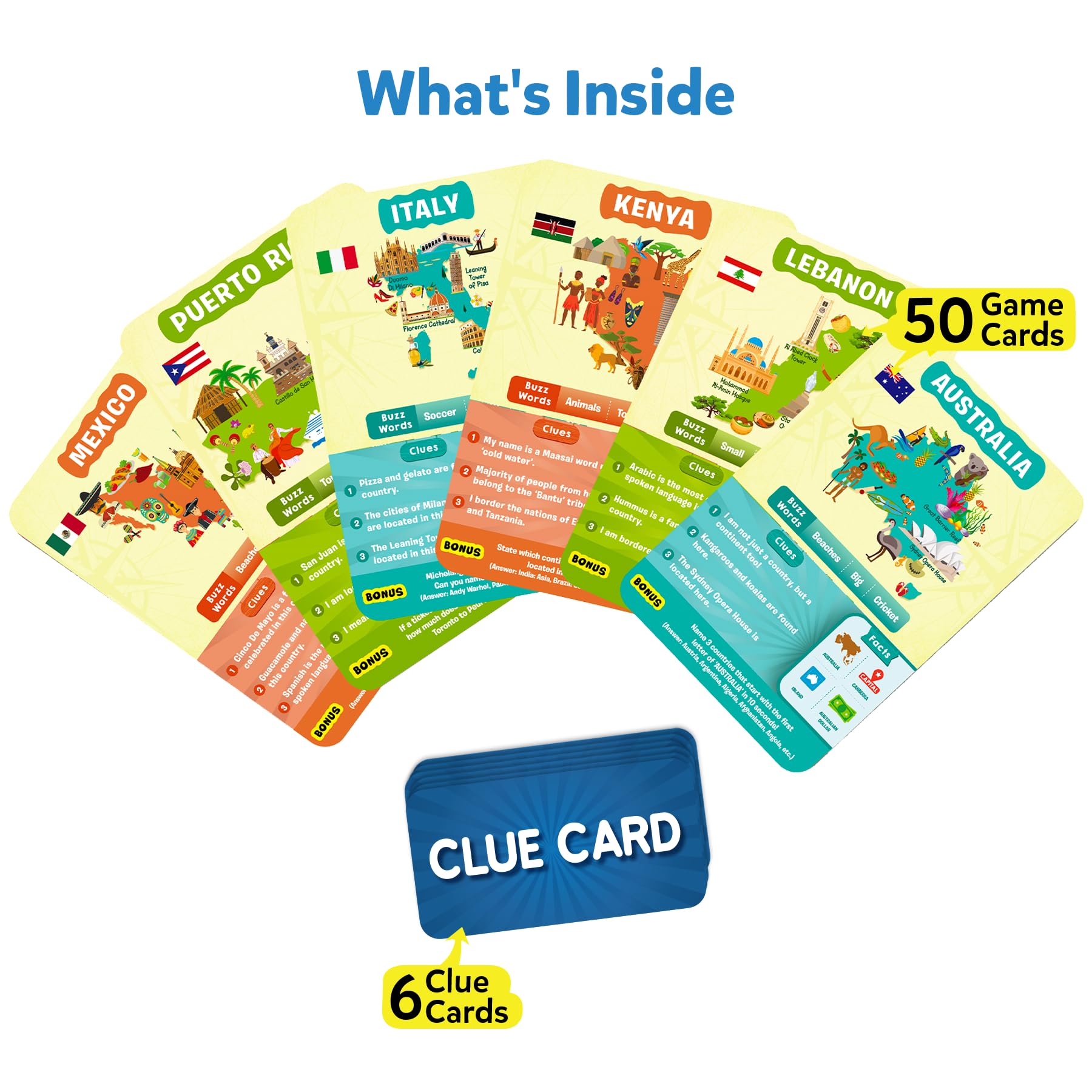 Skillmatics clue card provides extra hints to guide guesses during play.