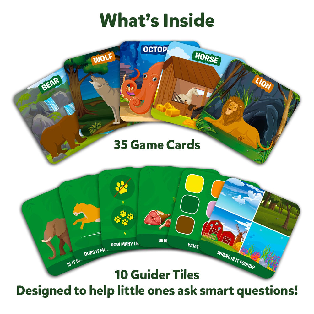Skillmatics Guess in 10 guider-tiles guiding questions to boost strategic thinking